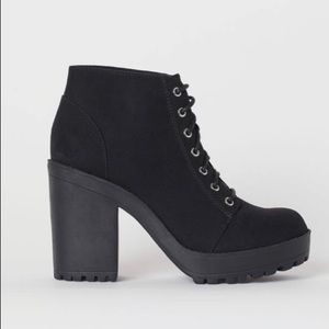 Black Platform Ankle Boots